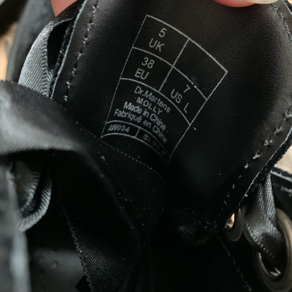 Dr Martens Molly Velvet Platform Boots - Picture 5 of 7